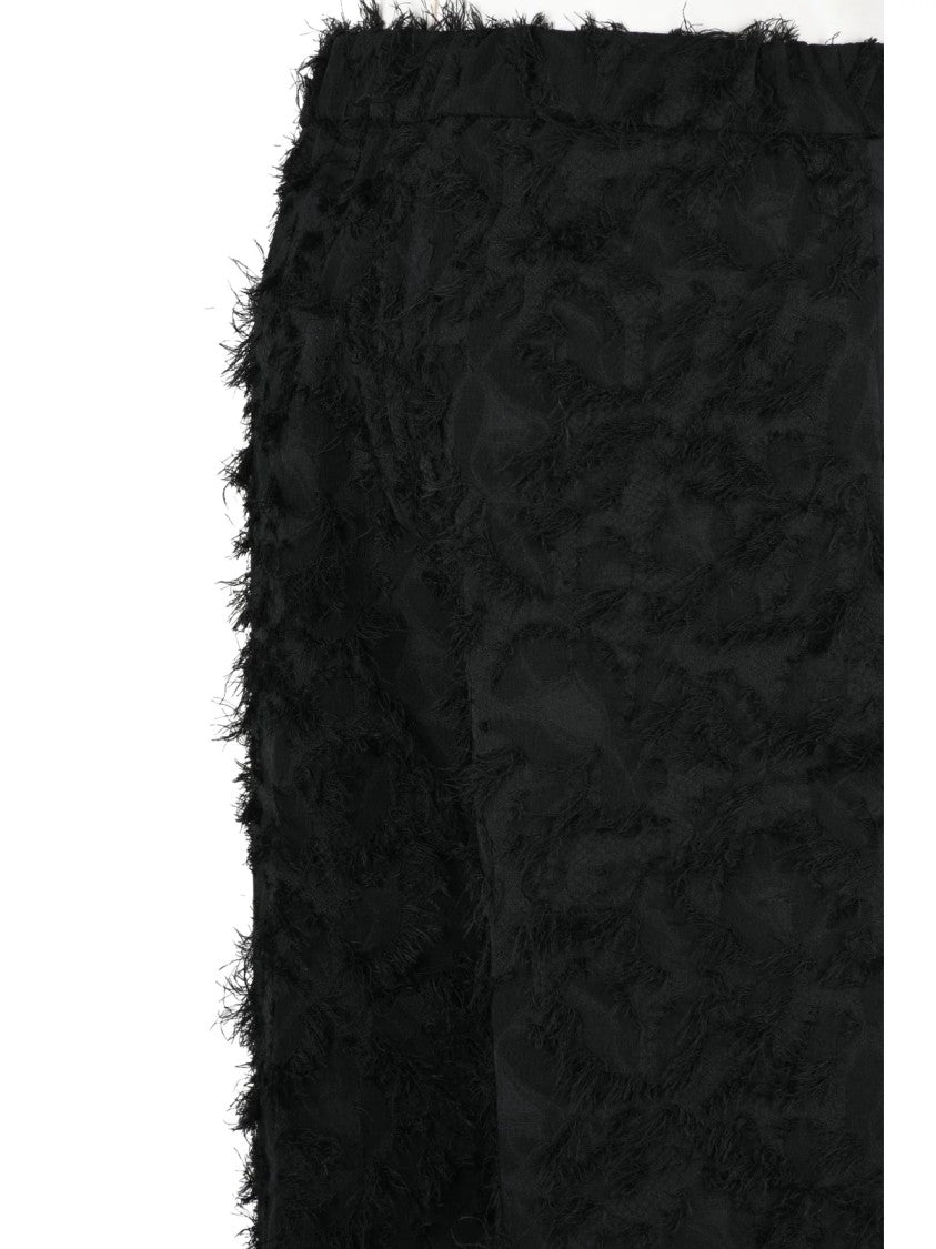 Beatrice.B Black Pleated Mid-Rise Wide-Leg Pants