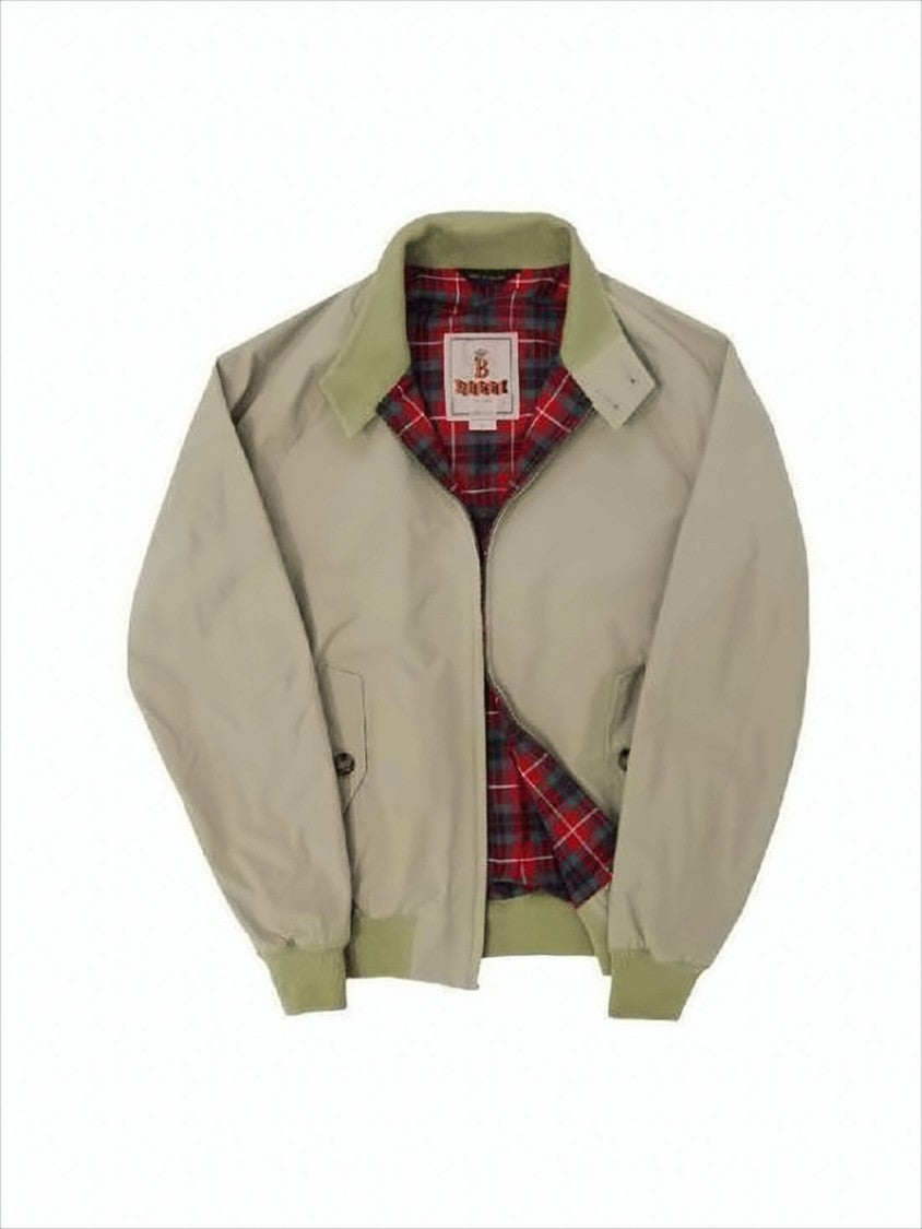 Baracuta Classic Bomber Jacket With Tartan Lining