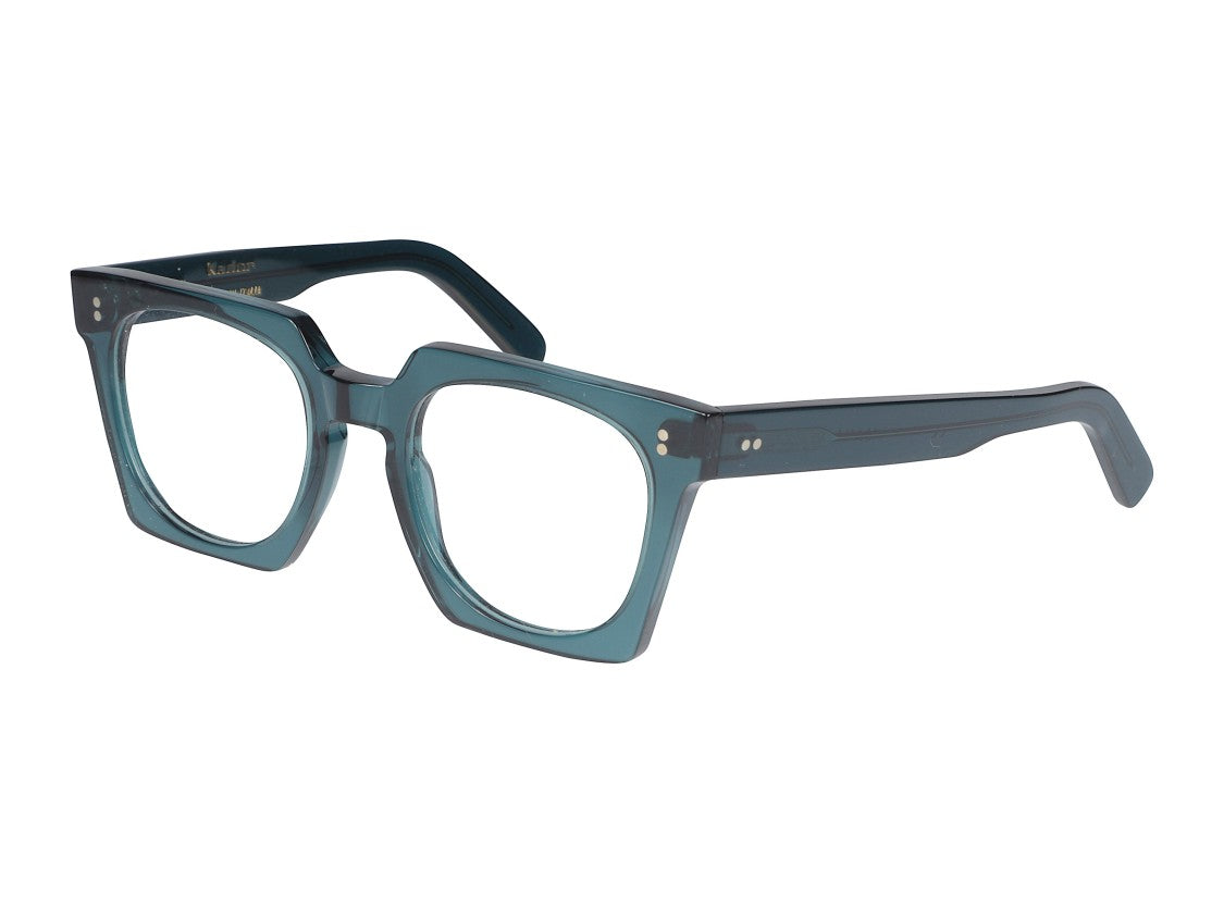 Kador Teal Maya Translucent Oversized Square Eyeglasses