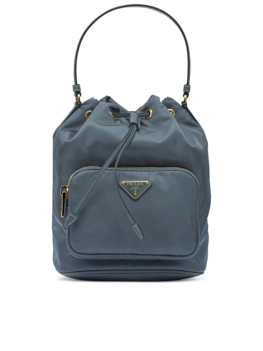 Prada Deep Blue Duet Re-Nylon Bucket Bag
