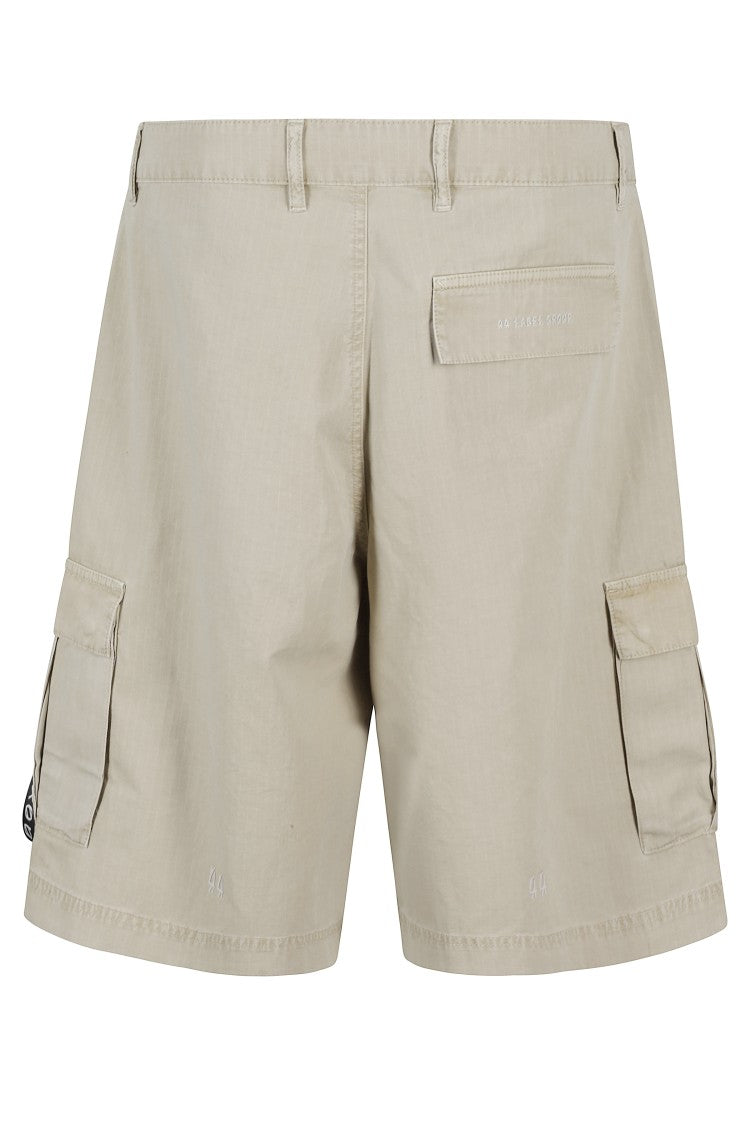 44 Label Group Cotton Bermuda Shorts With Cargo Pockets