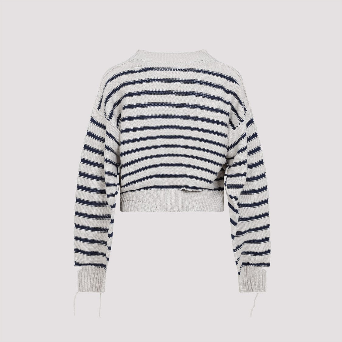 Mm6 By Maison Margiela Cropped Cotton Sweater