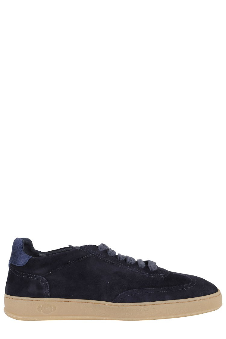 Soldini Low-Top Navy Suede Shoes