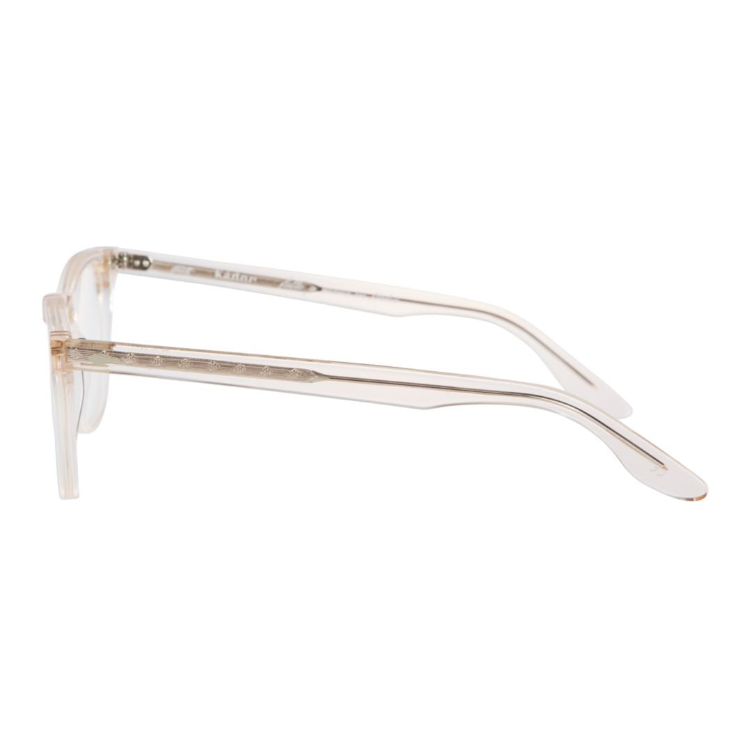 Kador Klark Translucent Beige-Tinted Eyeglasses With Rounded Square Lenses