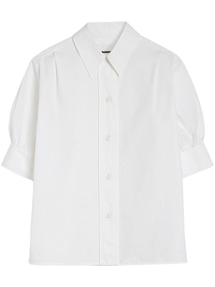 Jil Sander Classic White Cotton Shirt With Structured Collar