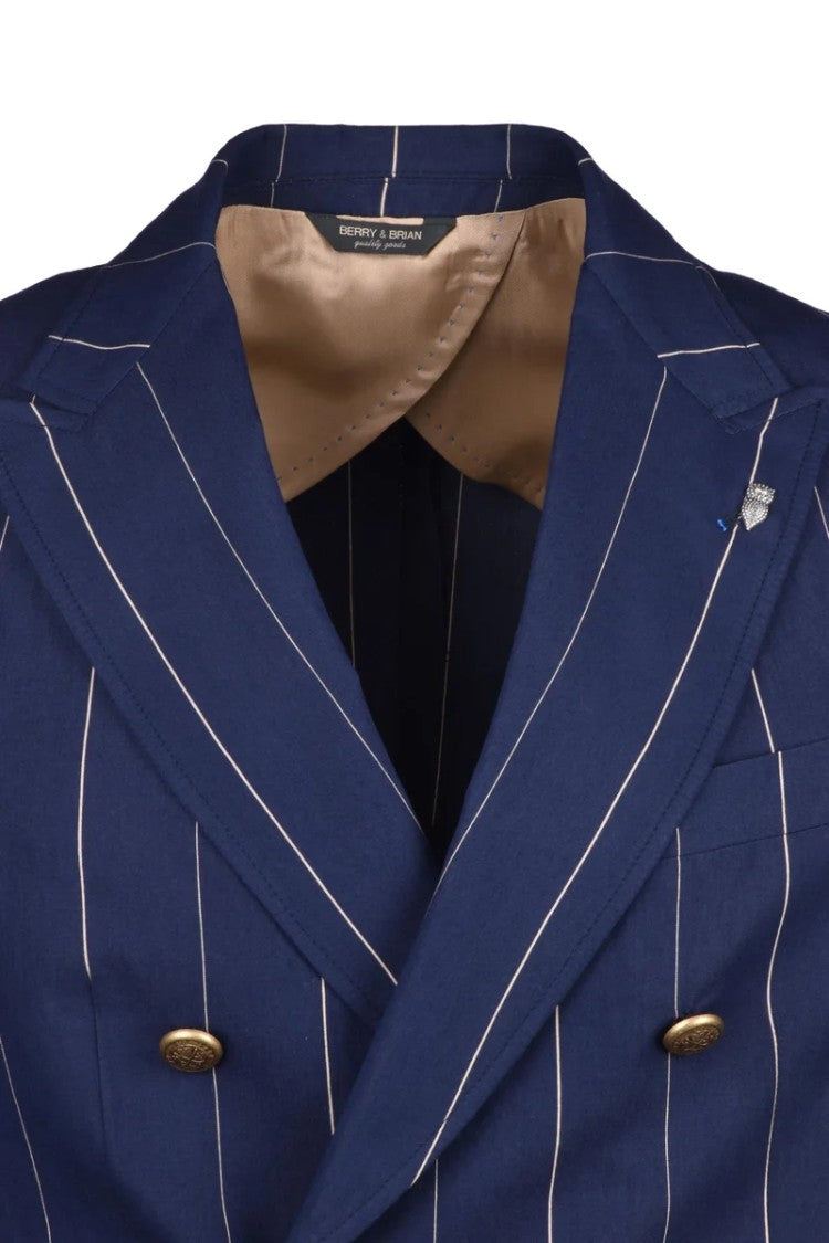 Berry & Brian Double-Breasted Jacket - Blue