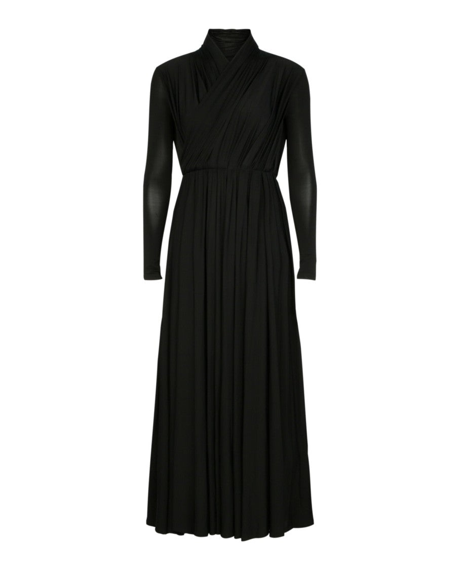 Balenciaga Draped Ruched Midi Dress