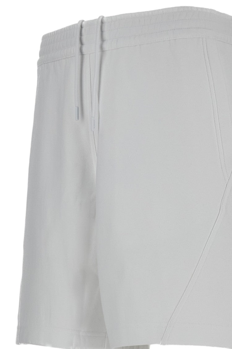 Givenchy White Cotton Shorts With Elastic Waistband And Adjustable Drawstring