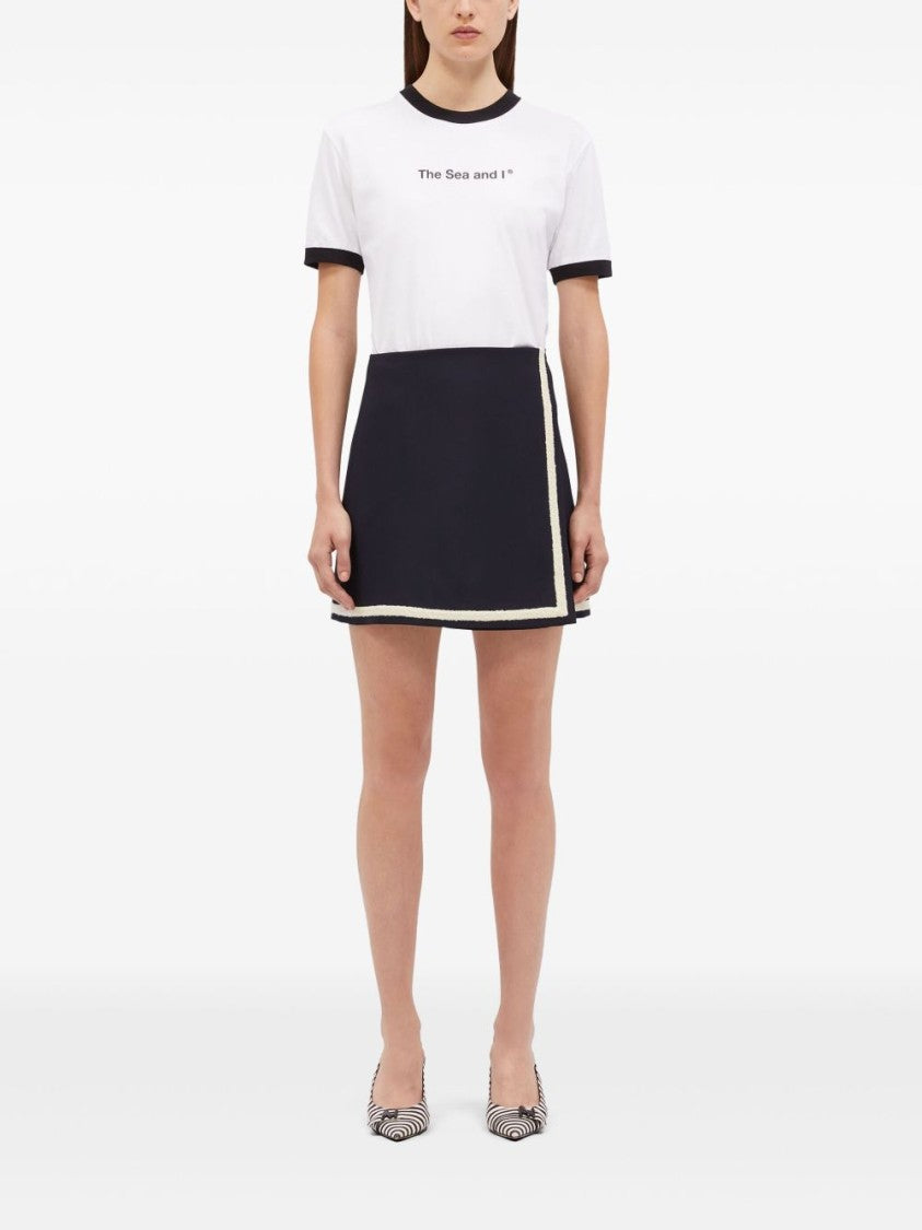 Msgm Asymmetrical A-Line Wool Skirt