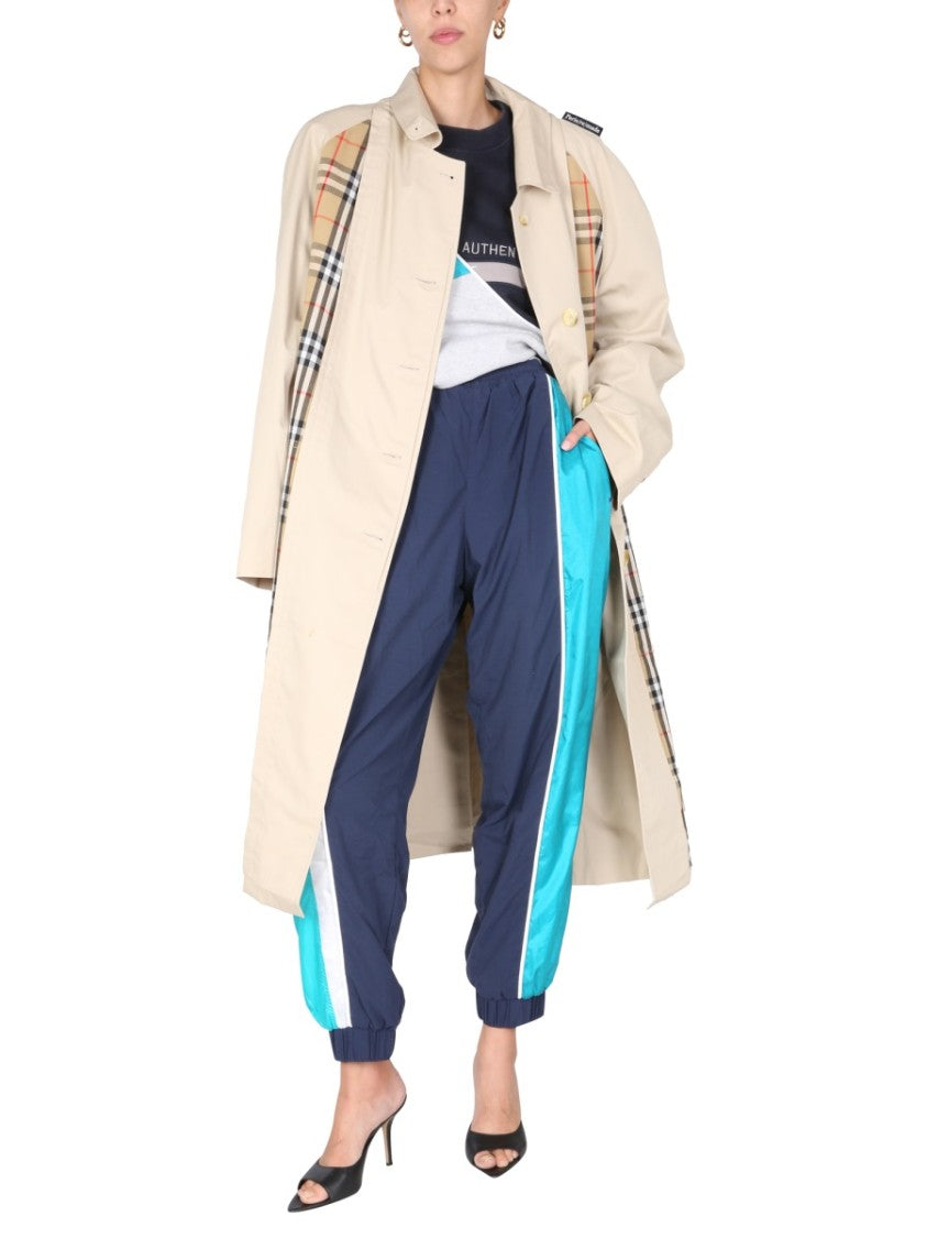 1/Off Color-Block Diagonal Design Crew Neck Sweatshirt