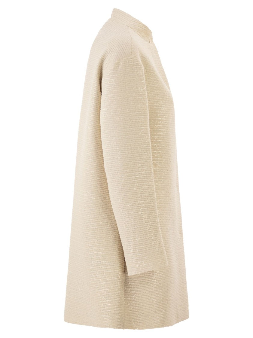 Herno Overcoat With All-Over Sequins