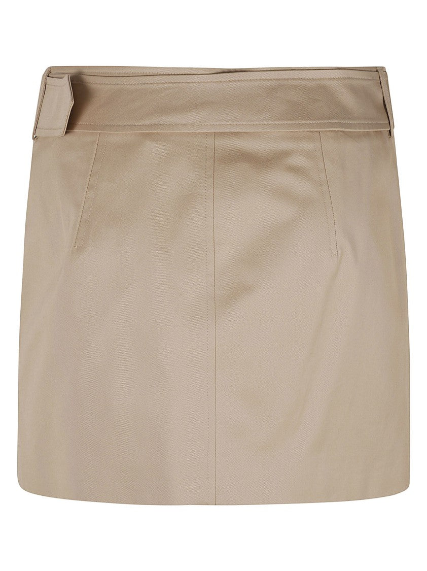 Burberry Tailored High-Waist Skirt With Double-Breasted Closure
