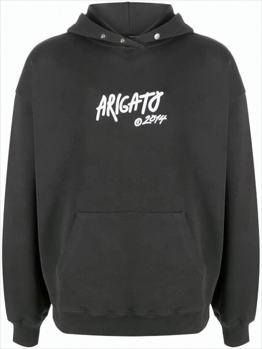 Axel Arigato Relaxed Black Sweatshirt With Hood And Kangaroo Pocket