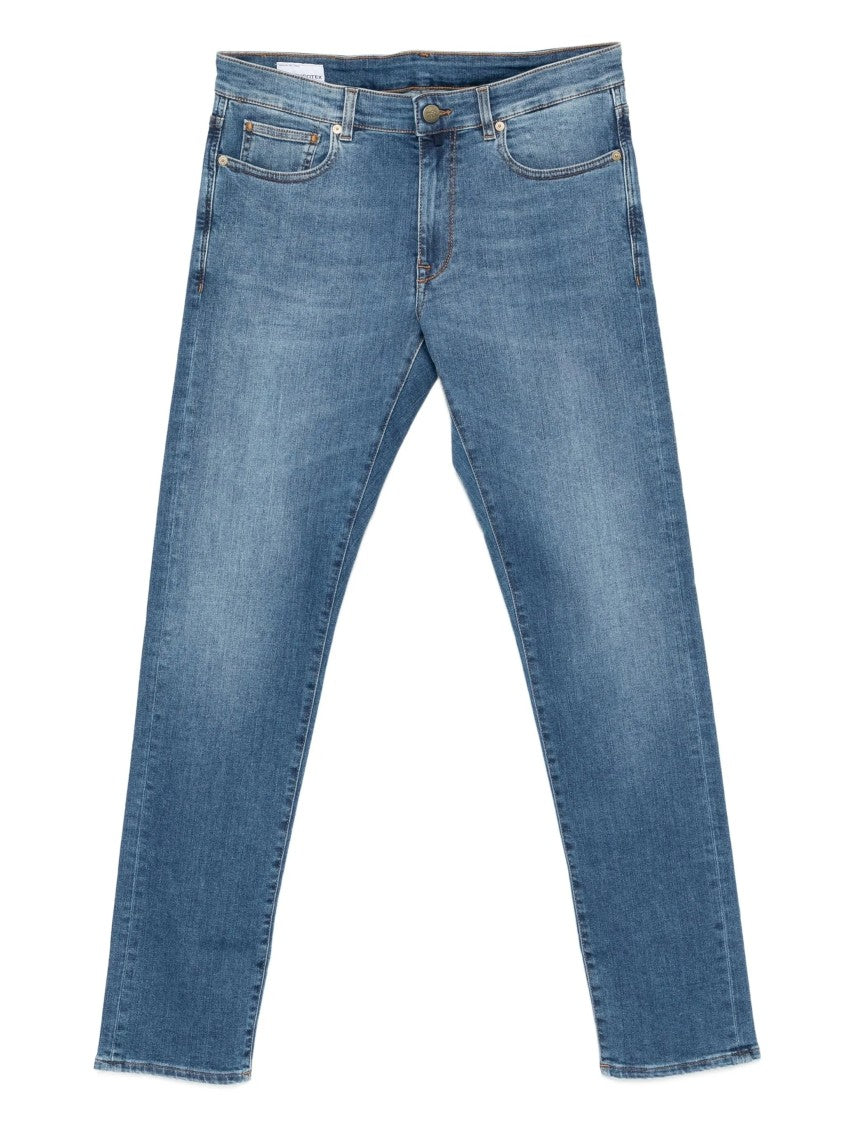 Incotex Medium Blue Classic Straight-Leg Jeans