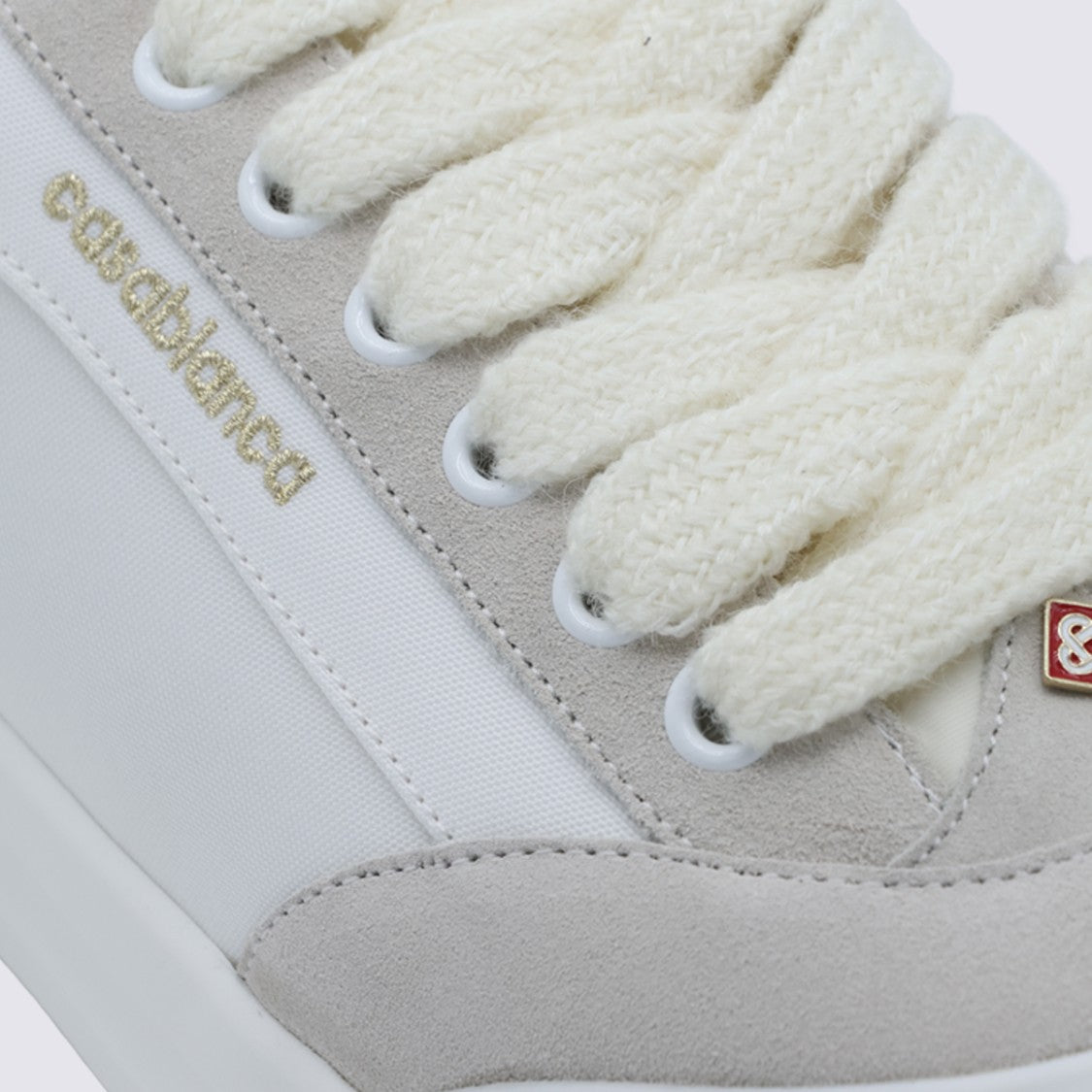 Casablanca Low-Top Sneakers With Suede Overlays And Gold Branding