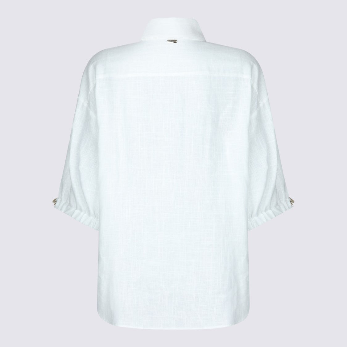 Herno Loose Fit White Shirt With Pointed Collar