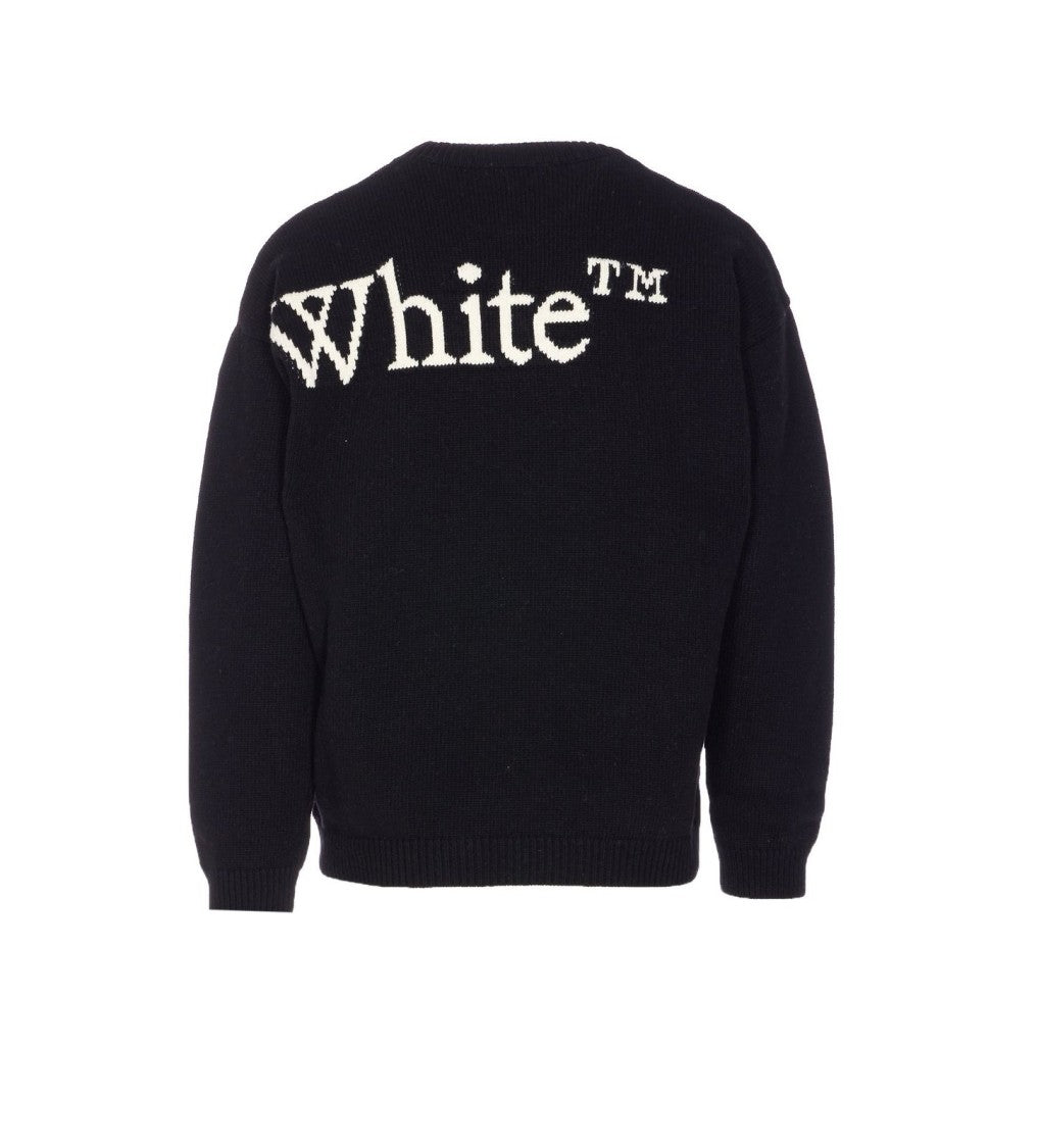 Off-White Bookish Shared Knit Crewneck Sweater