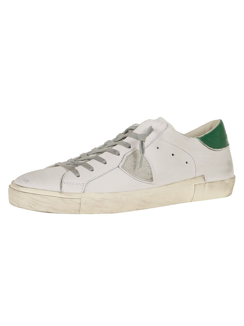 Philippe Model Vintage-Inspired Low Sneakers With Glossy Accents