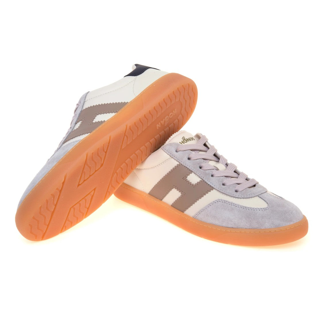 Hogan Smooth Leather Translucent Sole Low-Top Sneakers