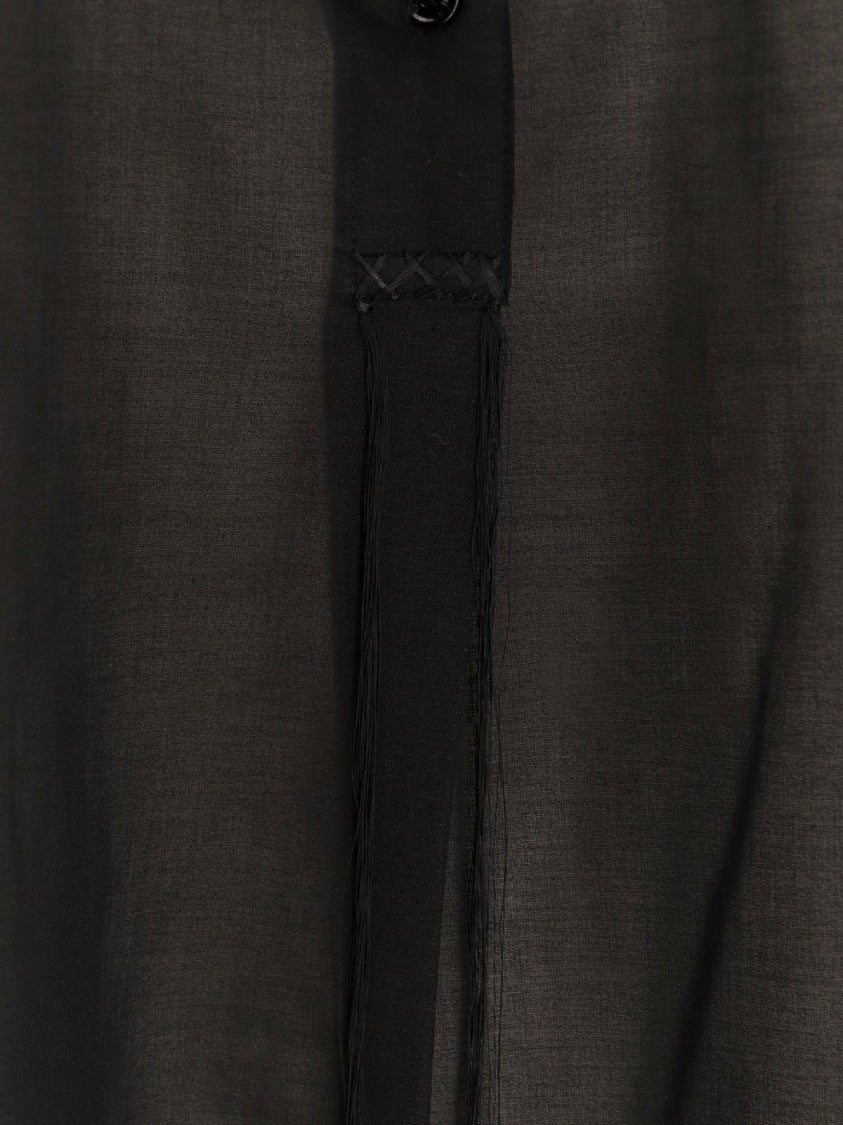 Totême Long-Sleeved Blouse With Mandarin Collar