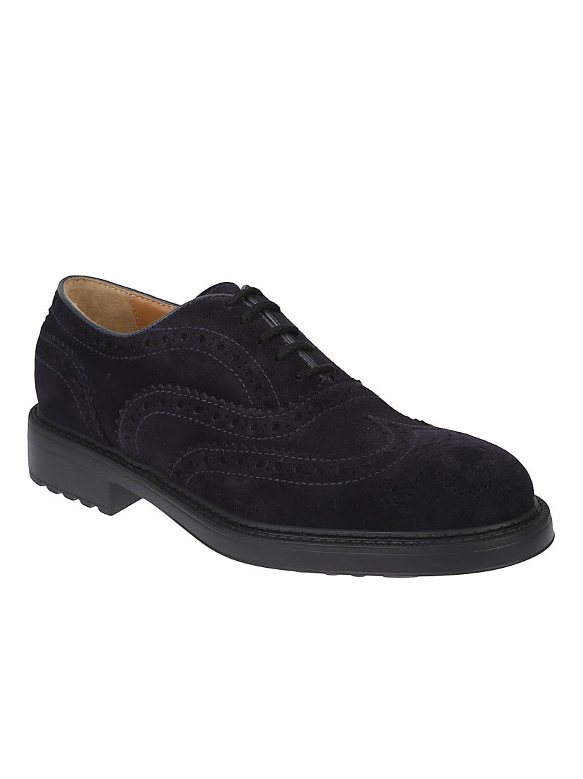 Doucal's Visone Wingtip Suede Derby Shoes
