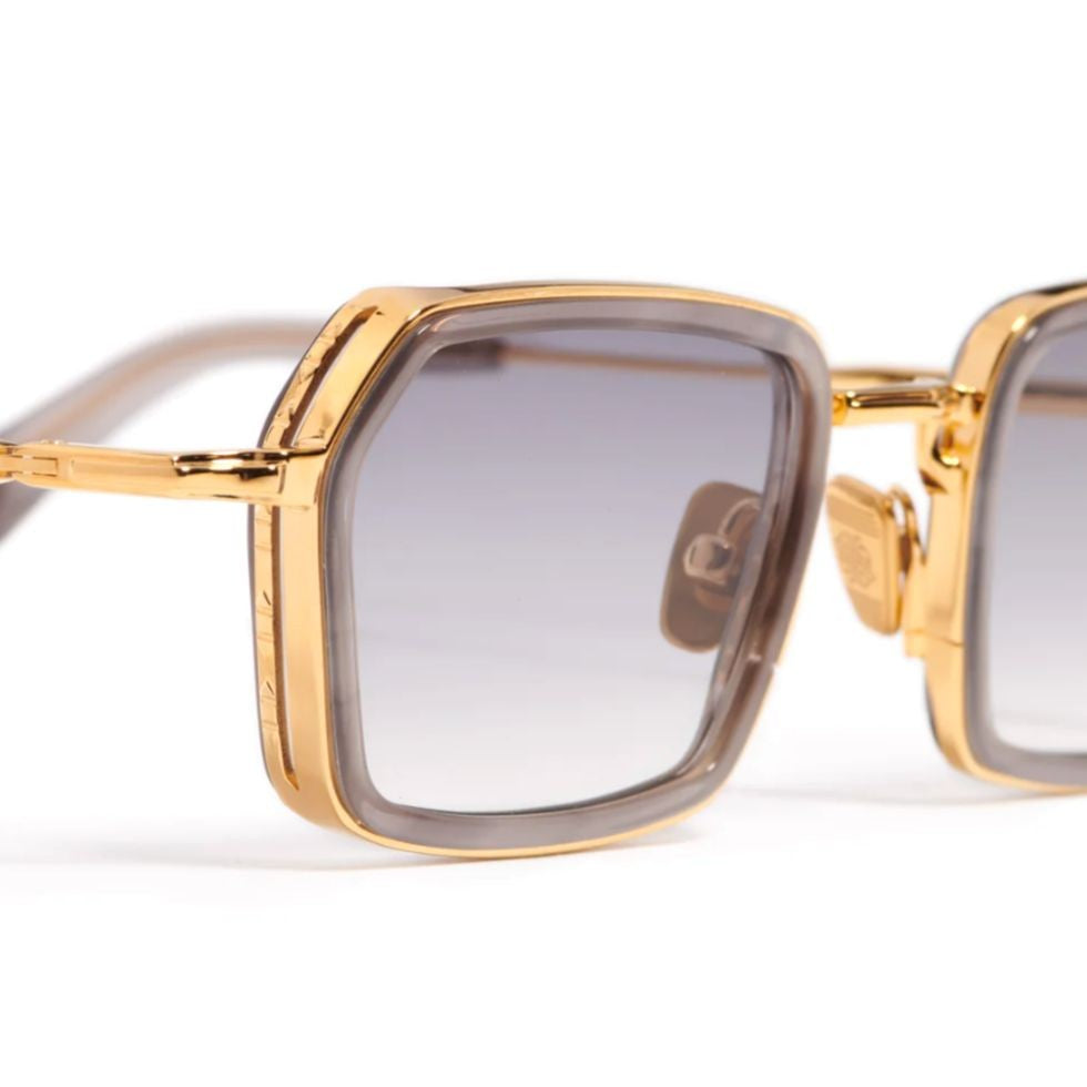 John Dalia Gold Paul Metal Square Sunglasses