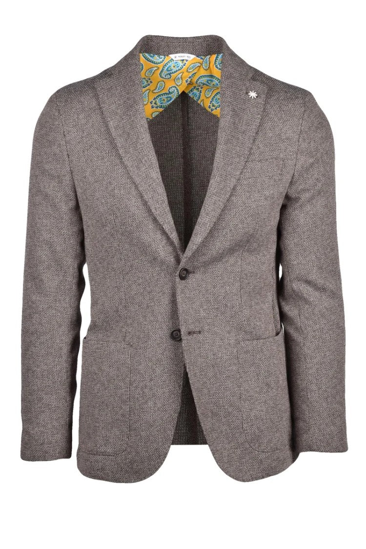 Manuel Ritz Cotton Blend Blazer - Brown