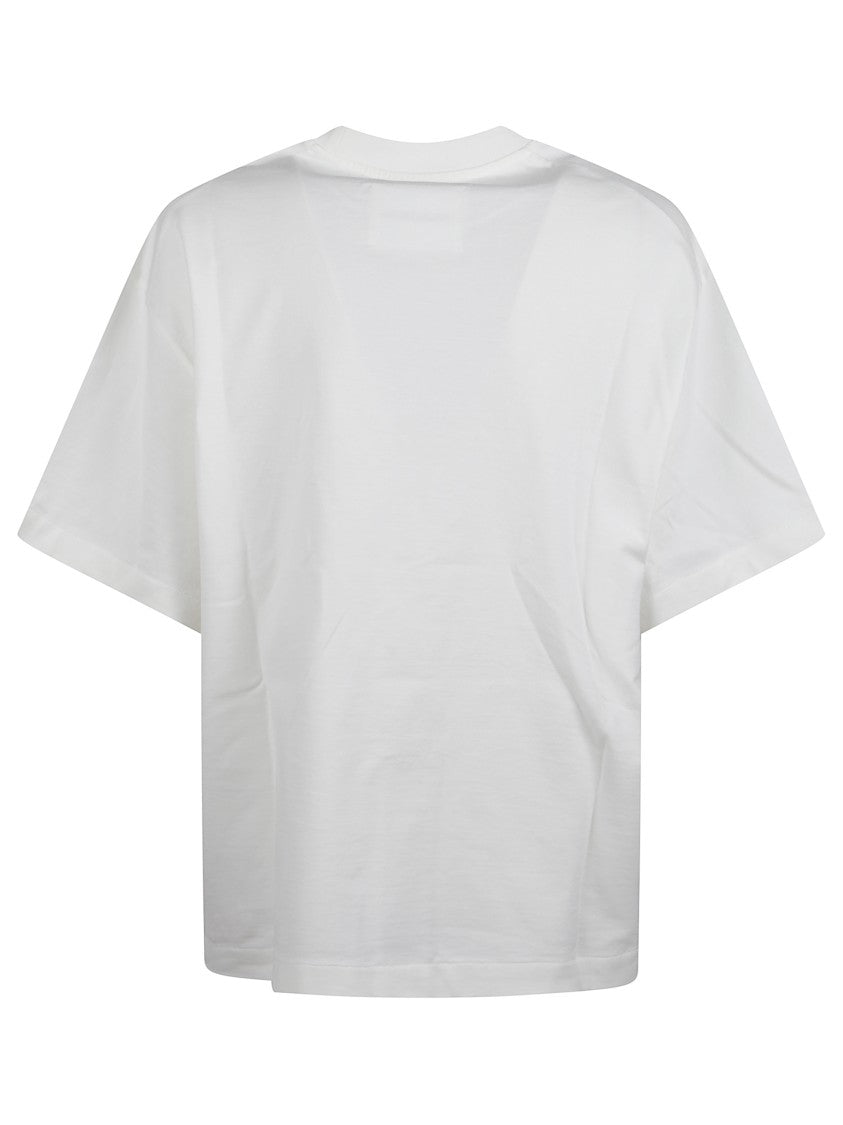 Jil Sander White Crew Neck Cotton T-Shirt