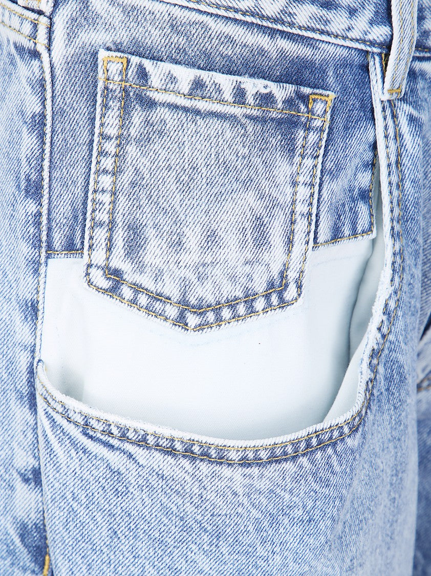 Maison Margiela Medium Light Wash Denim 5-Pocket Jeans With Regular Fit
