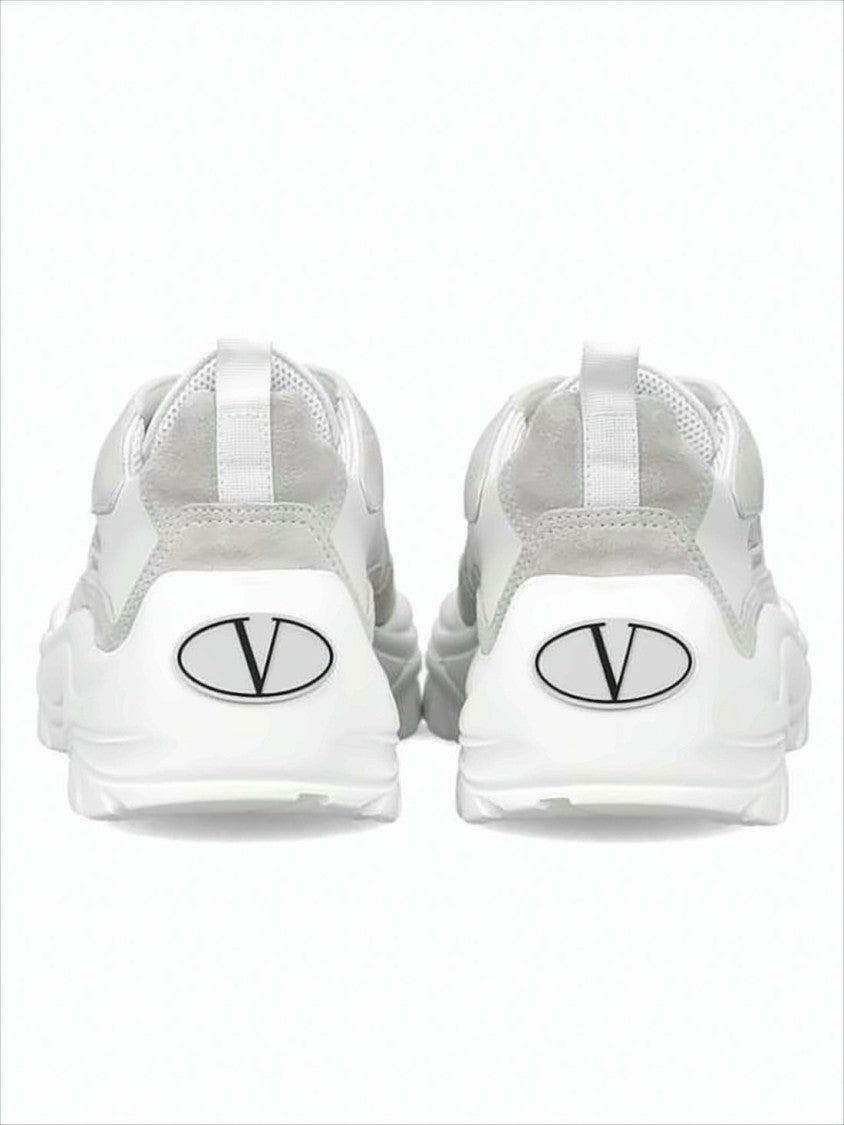 Valentino Garavani White Leather And Suede Sneakers