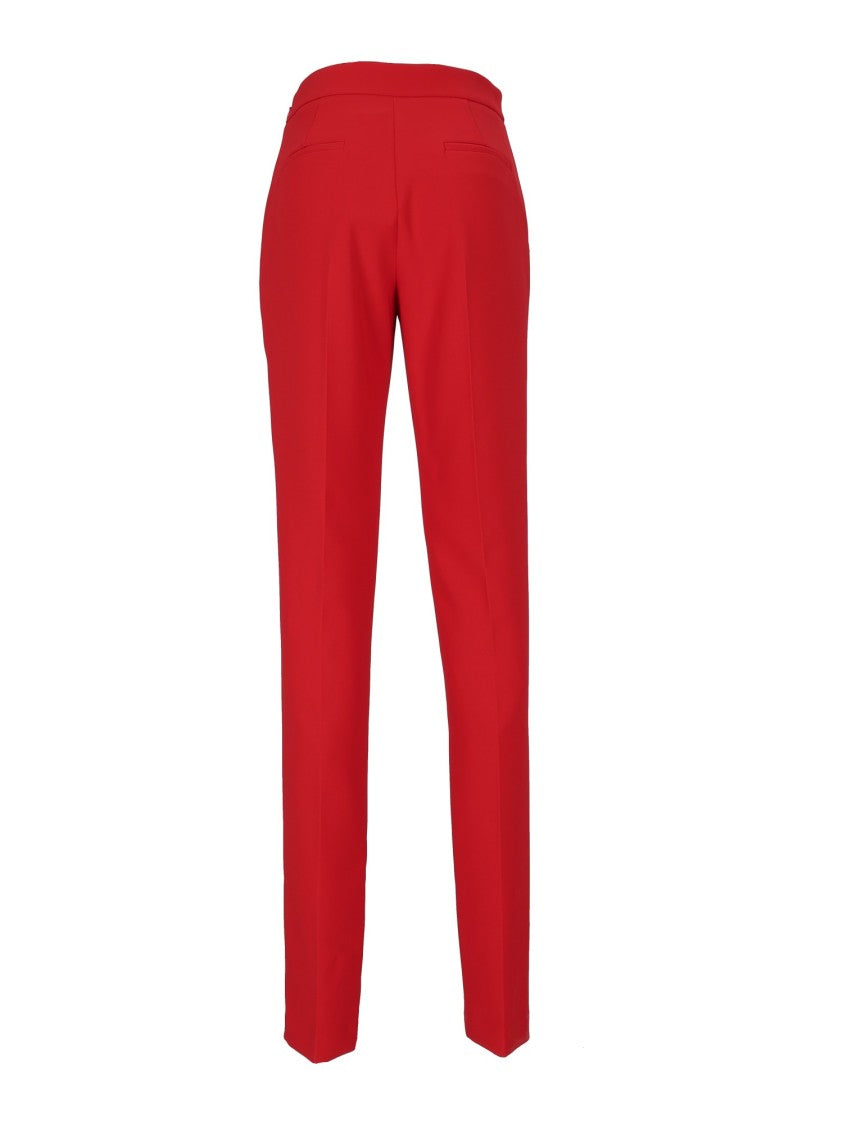 Elisabetta Franchi Tailored Slim-Fit Straight-Leg Pants With High Waist