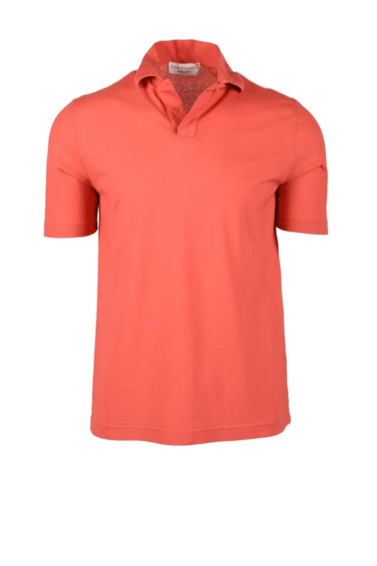 Filippo De Laurentiis Red Clean Cotton Polo Shirt