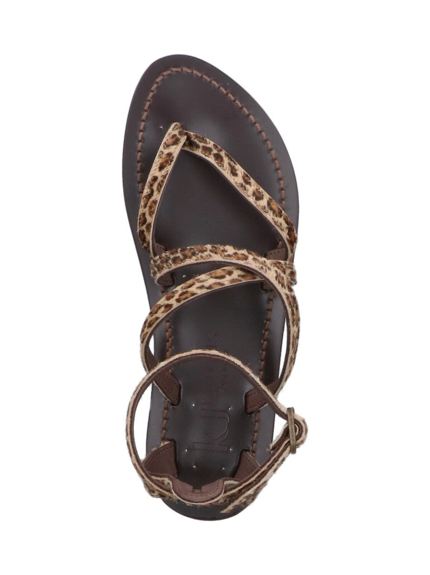 K Jacques St Tropez Epicure' Flip Flops – Leopard Print