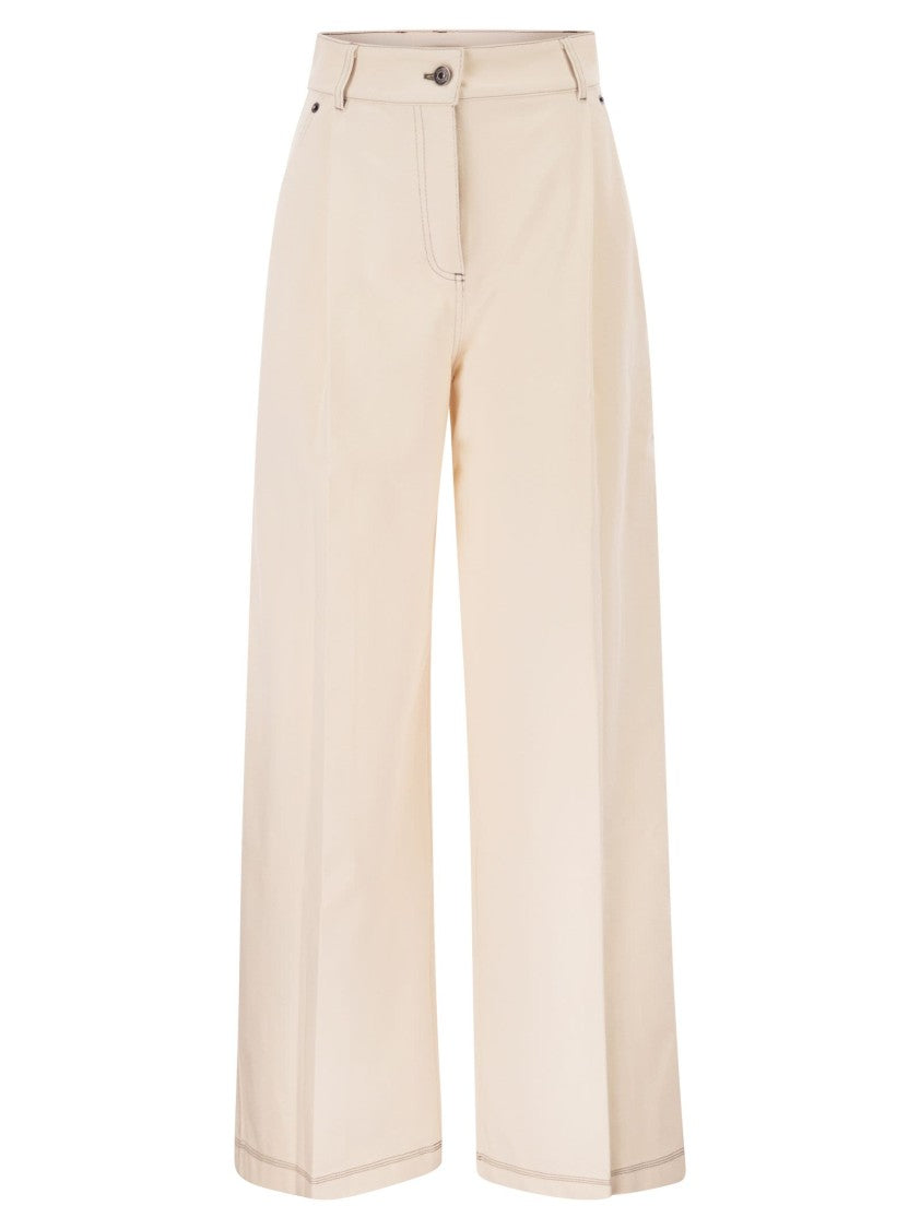 Max Mara Mxpetereo - 5-Pocket Trousers In Denim-Effect Jersey