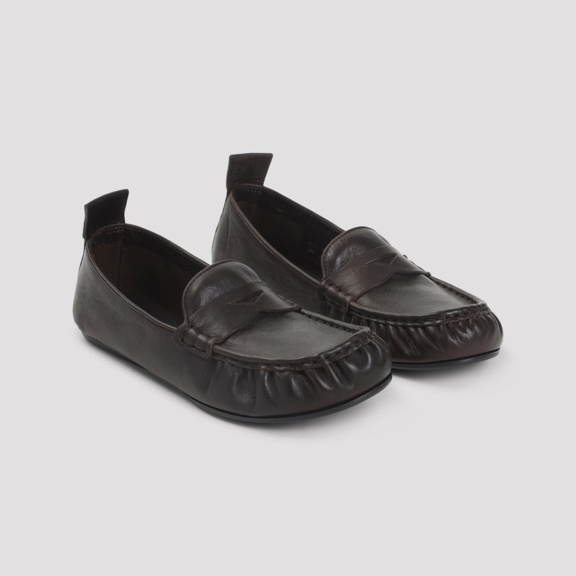 Acne Studios Dark Brown Nappa Leather Loafers