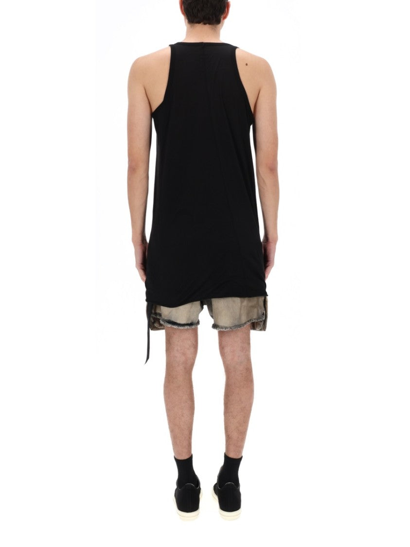 Drkshdw By Rick Owens Loose-Fitting Asymmetrical Extended Fabric Tank Top
