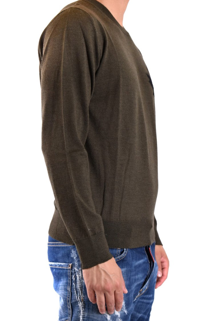 Dsquared2 Elegant Green Knitwear With Classic Crew Neck