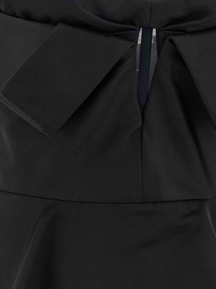 Mcqueen Off-The-Shoulder Duchesse Silk Bustier With Sculptural Hem