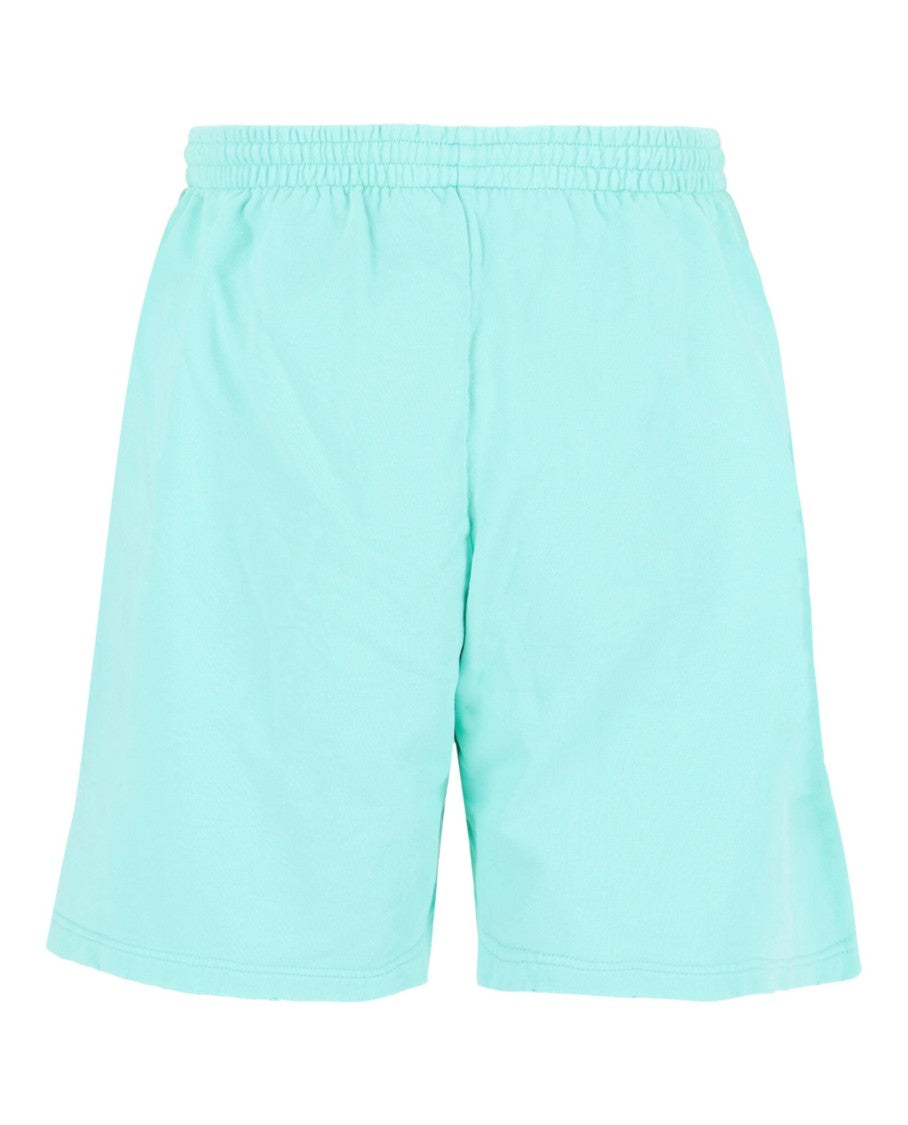 Balenciaga Logo-Detail Embroidered Sweat Shorts