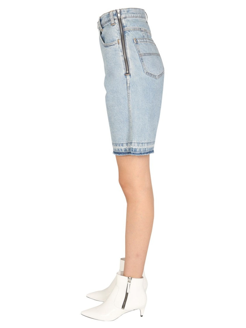Philosophy Di Lorenzo Serafini Light Wash Denim Bermuda Shorts