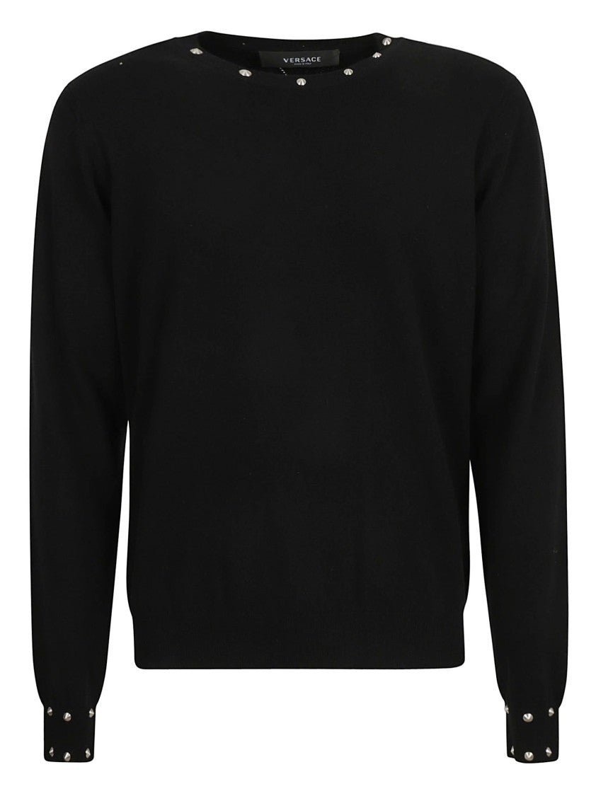 Versace Classic Black Sweater With Refined Silhouette
