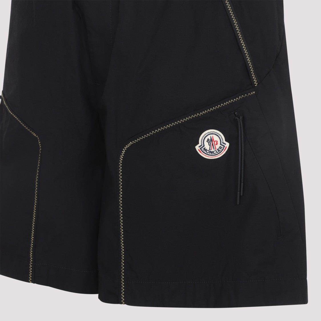 Moncler Relaxed-Fit Black Cotton Bermudas