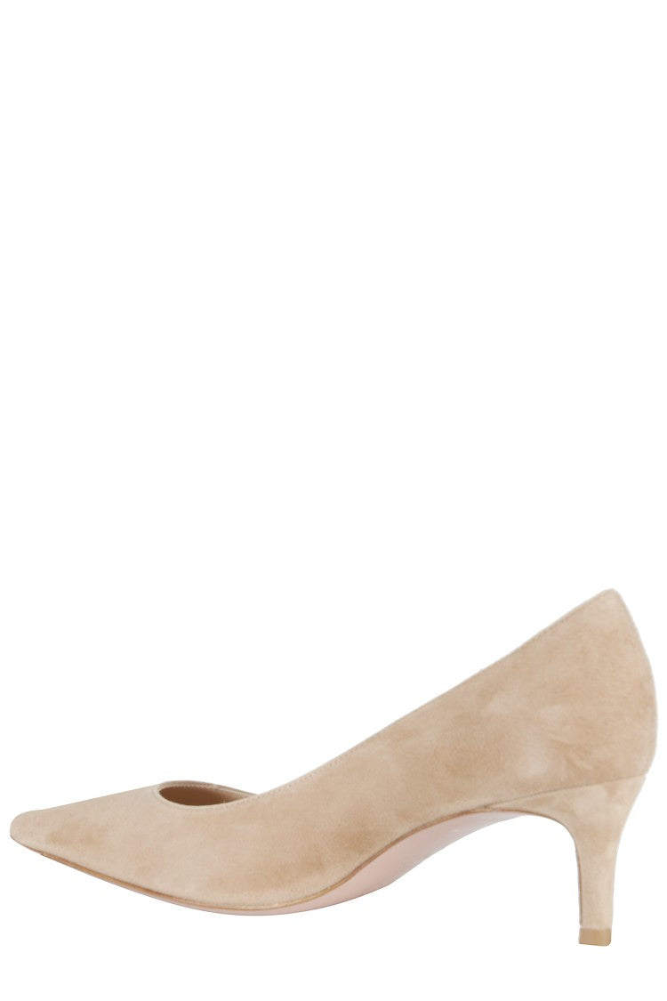 Roberto Festa Taupe Cerere Suede Leather Pumps