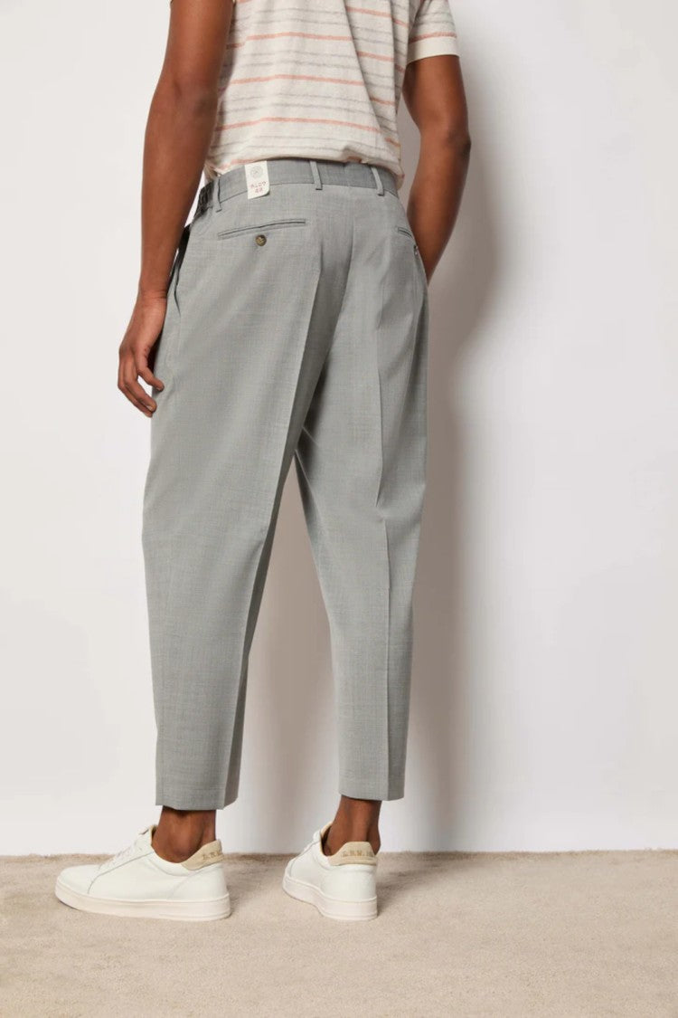 L.B.M. 1911 Light Grey Baggy Fit Trousers