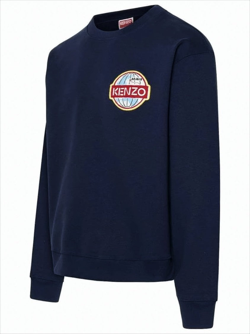 Kenzo Deep Navy Graphic Long Sleeve Sweatshirt