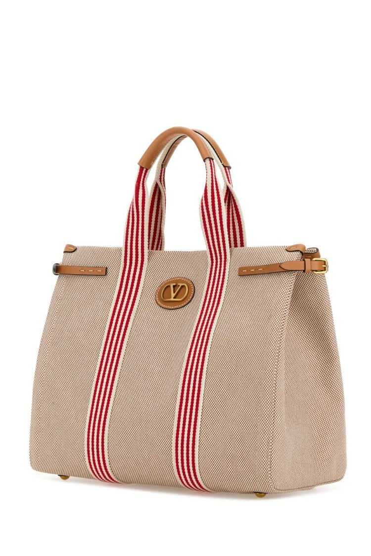 Valentino Garavani Two-Tone Canvas Antibes Shopping Bag