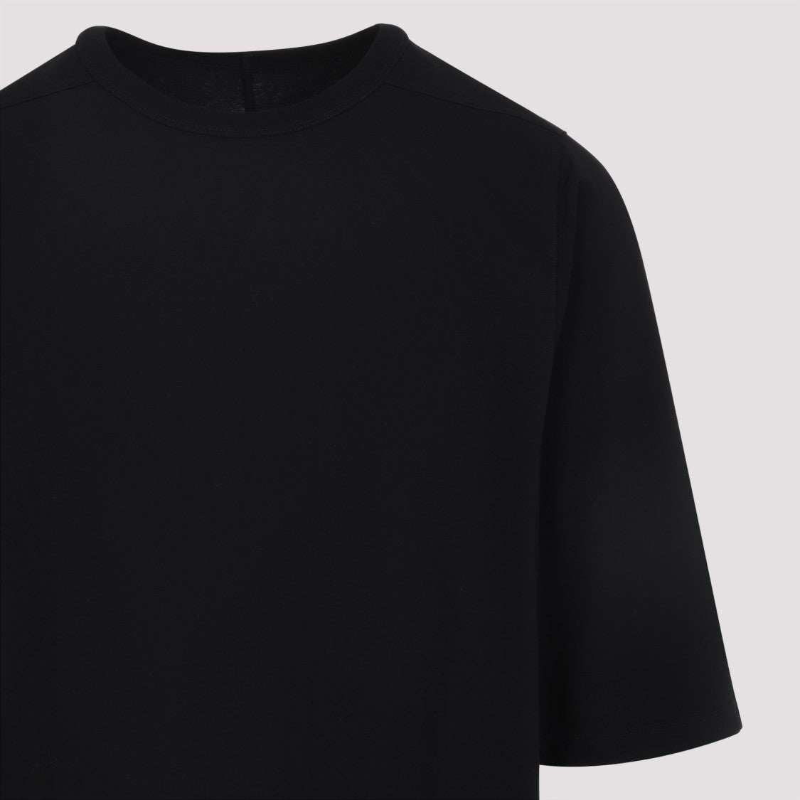 Rick Owens Black Cotton Jumbo Short Sleeves T-Shirt