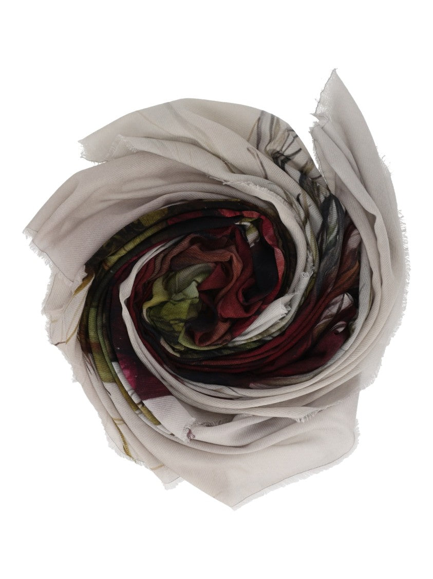 Faliero Sarti Rectangular Floral-Patterned Wool And Cashmere Scarf