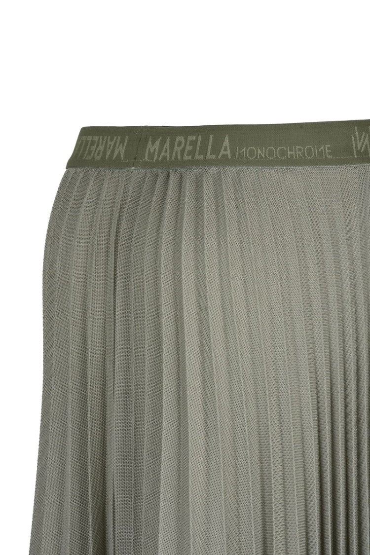 Marella Monochrome Acerbo Pleated Skirt - Green
