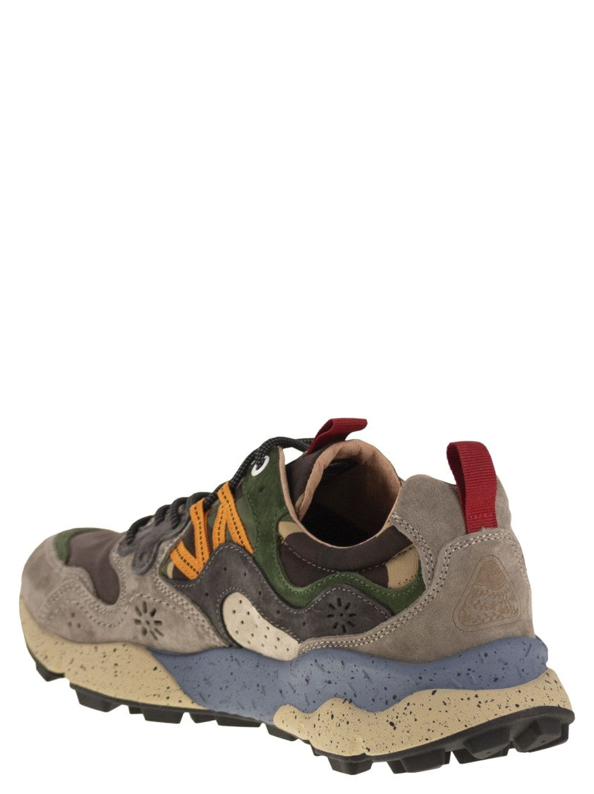 Flower Mountain Yamano 3 - Sneakers In Suede And Technical Fabric